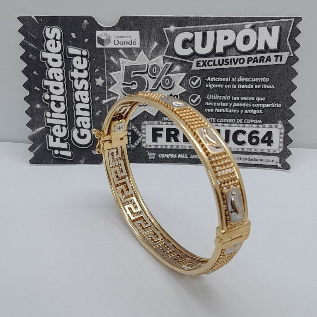 PULSERA RIGIDA ORO 14 K 19,20 GRMS (SEMINUEVO)