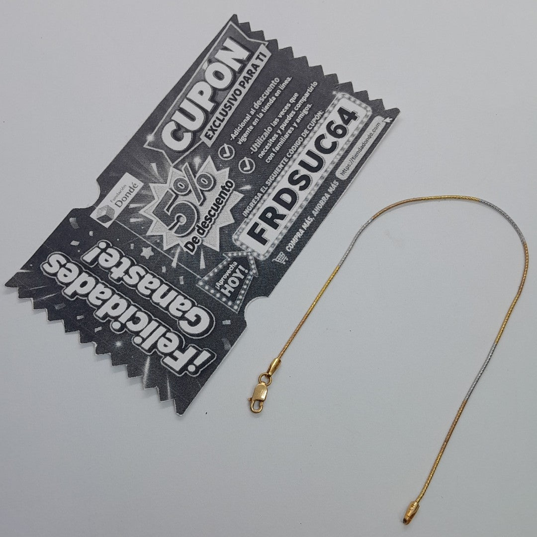 PULSERA ORO COMBINADO 14 K 1,80 GRMS (SEMINUEVO)