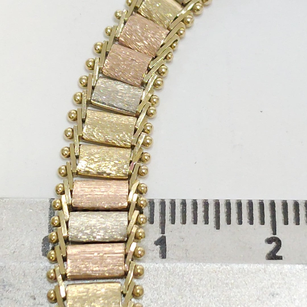 PULSERA ORO COMBINADO 14 K 8.8 GRMS (SEMINUEVO)