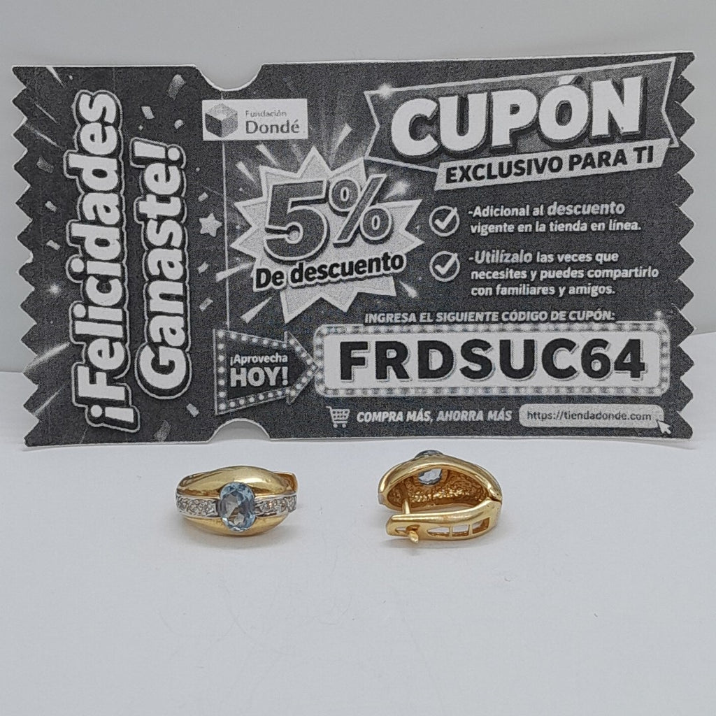 ARETES PAR ORO 14 K 6,70 GRMS (SEMINUEVO)