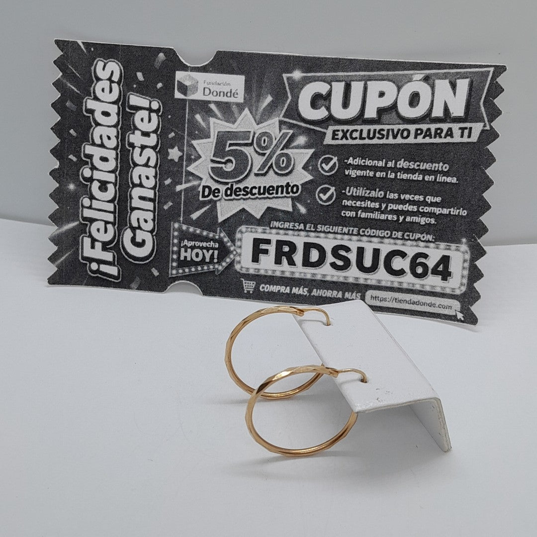 ARRACADAS PAR ORO 14 K 1,40 GRMS (SEMINUEVO)