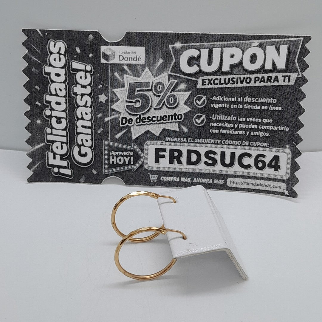 ARRACADAS PAR ORO 14 K 1,10 GRMS (SEMINUEVO)