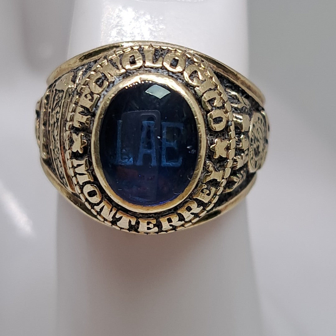 ANILLO DE GRADUACIÓN ORO 8 K 13.6 GRMS (SEMINUEVO)