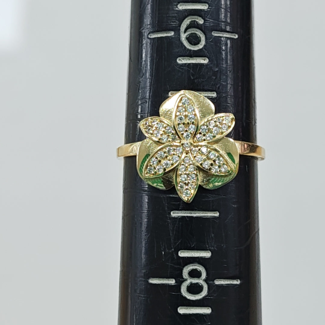 ANILLO FLOR 14K 7 TALLA 1.6 GR ADR 115 (NUEVO)