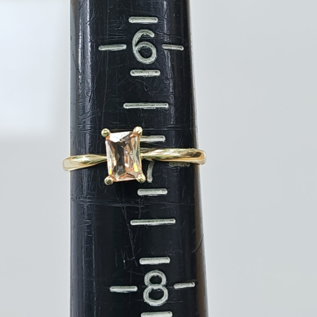 ANILLITO CON PIEDRA COLOR 14K 7 TALLA 1.2 GR ADR 119 (NUEVO)