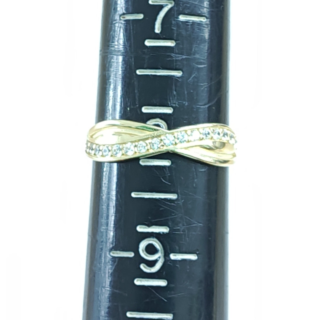 ANILLITO CON CIRCONIAS 14K 8 TALLA 1.8 GR ADR 153 (NUEVO)