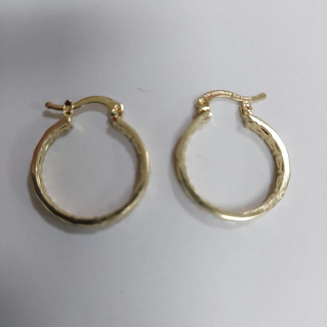 ARETES ARRACADAS CON GRECAS 14K 2.2 GR ETRE 4 (NUEVO)