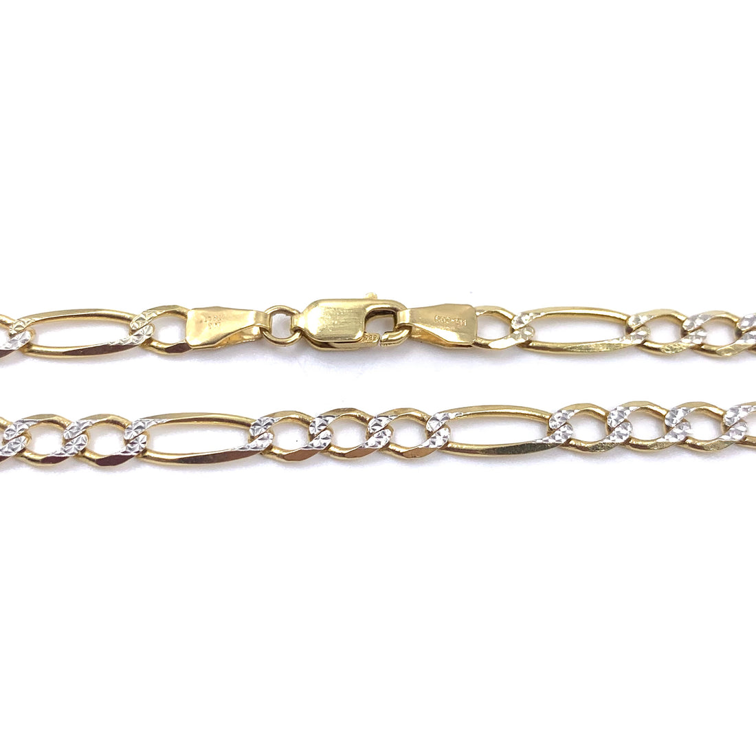 Cadena para Caballero Oro amarillo diamantado 14 K 12.8 gr Tejido Cartier (nuevo)
