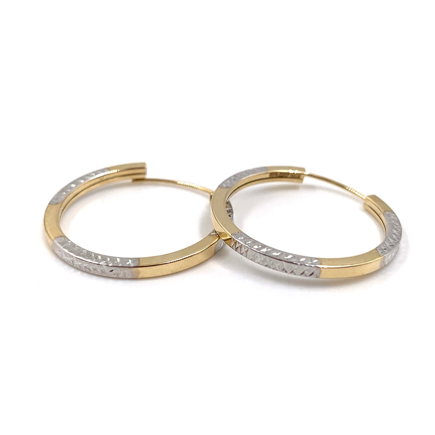  Arracadas Oro adimantado 14K