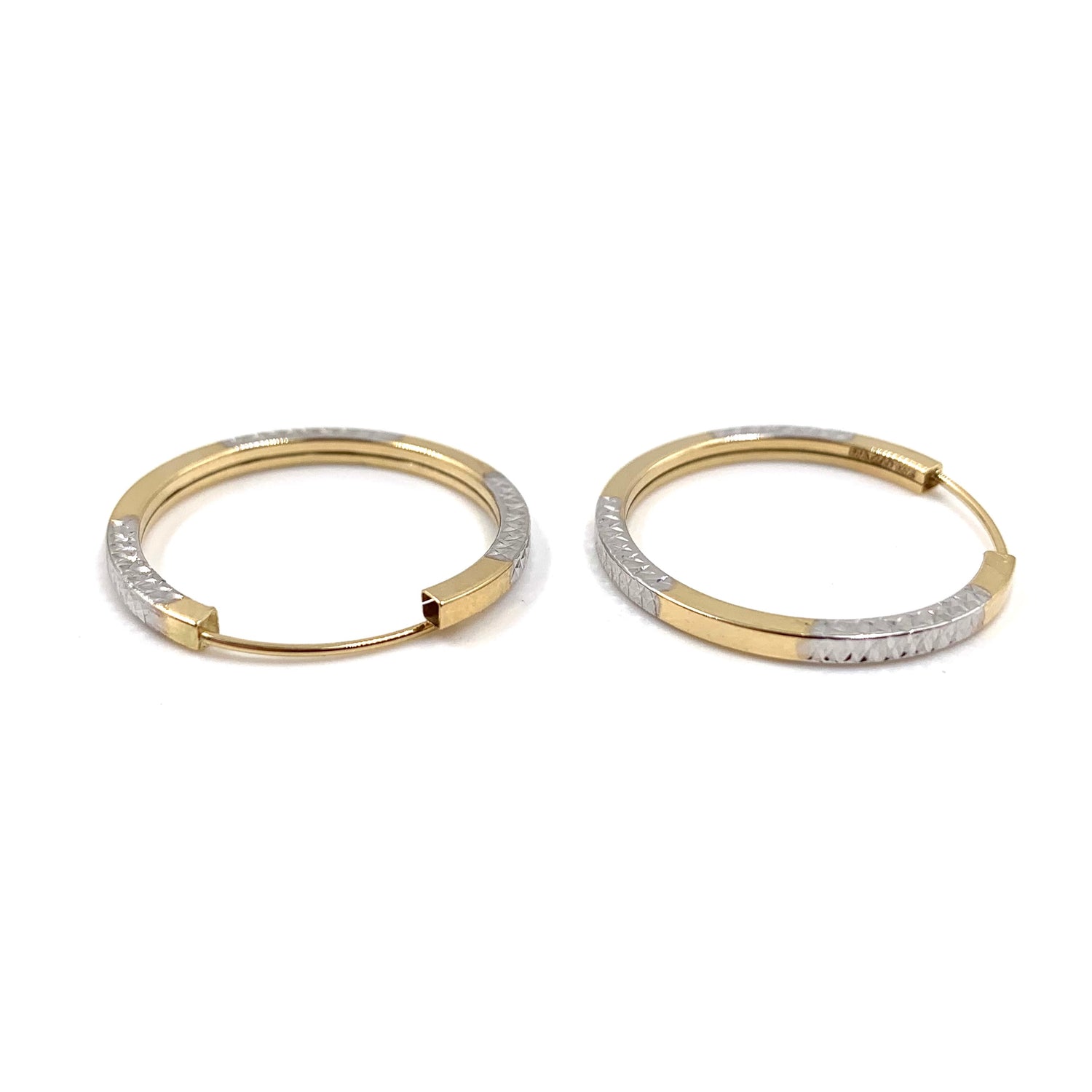  Arracadas Oro adimantado 14K