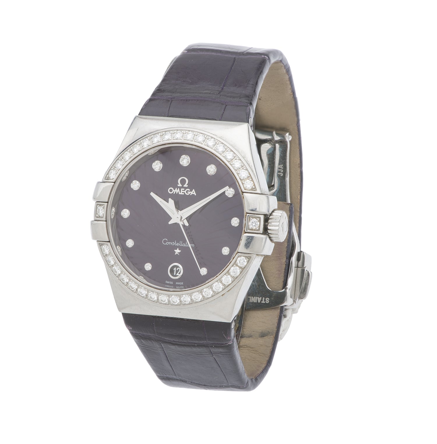 Reloj Omega Constellation Purple Diamond para Dama 