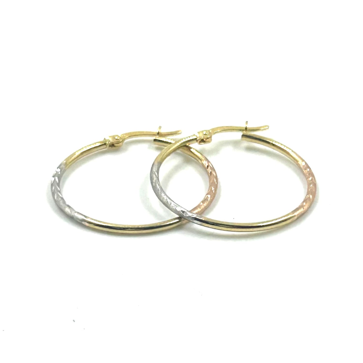  Arracadas Oro combinado 14K