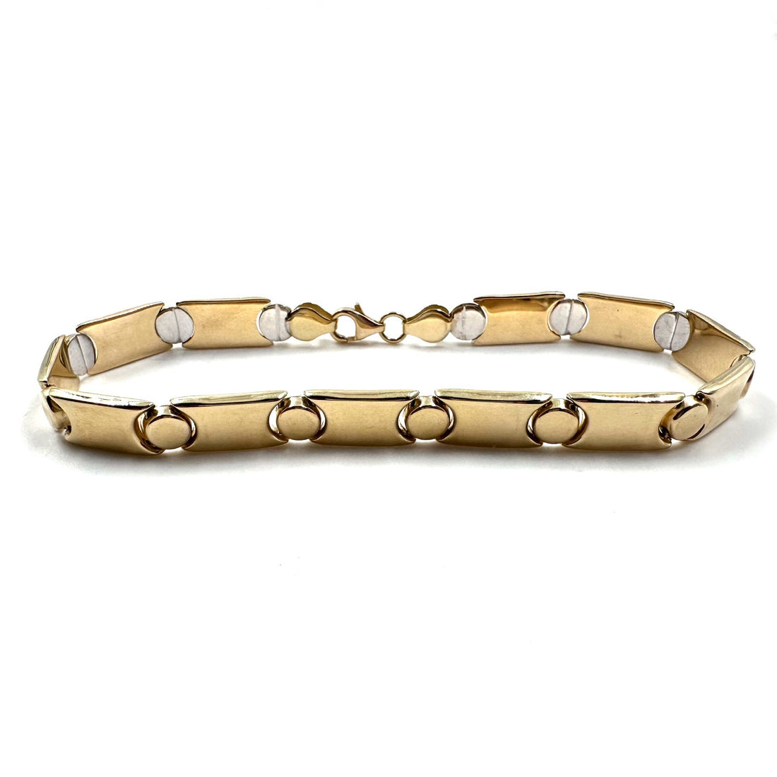  Pulsera Oro Amarillo 14K Tejido Hechura Especial