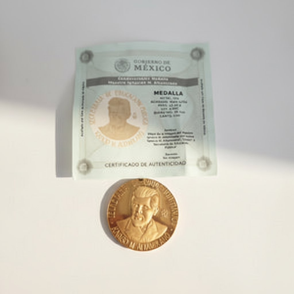 MEDALLA CONMEMORATIVA ORO 21 K 42 GRMS (SEMINUEVO)