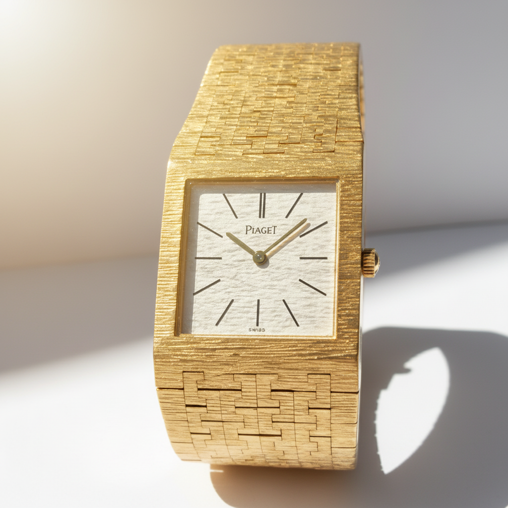 RELOJ CAJA Y PULSO ORO ORO BLANCO 18 K 90 GRMS (SEMINUEVO)