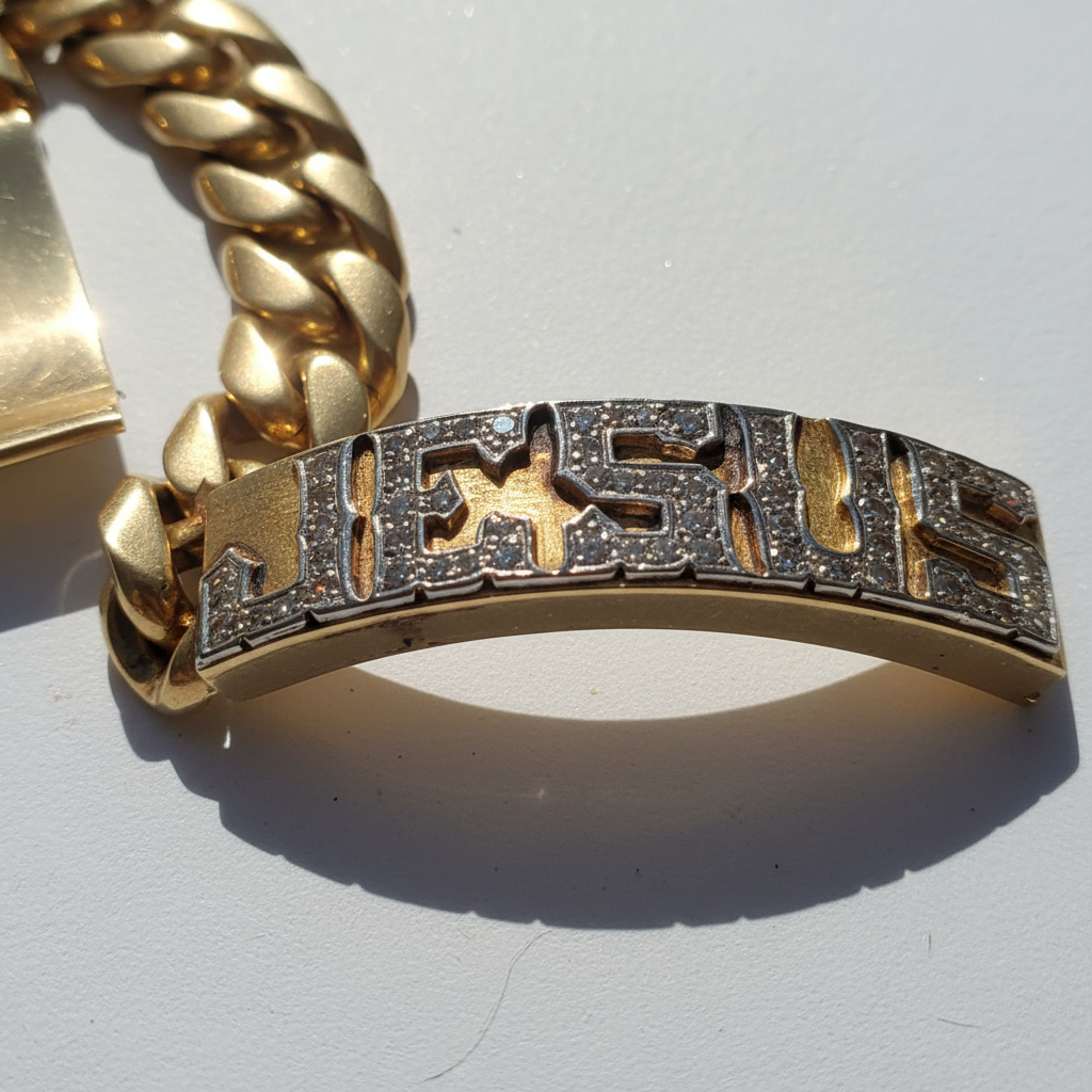 ESCLAVA ORO,PLATA PALADIO 18 K 97,10 GRMS (SEMINUEVO)