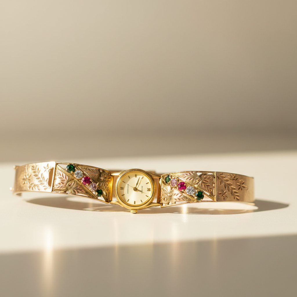 RELOJ CAJA ACERO PULSO ORO ORO 10 K 20.2 GRMS (SEMINUEVO)