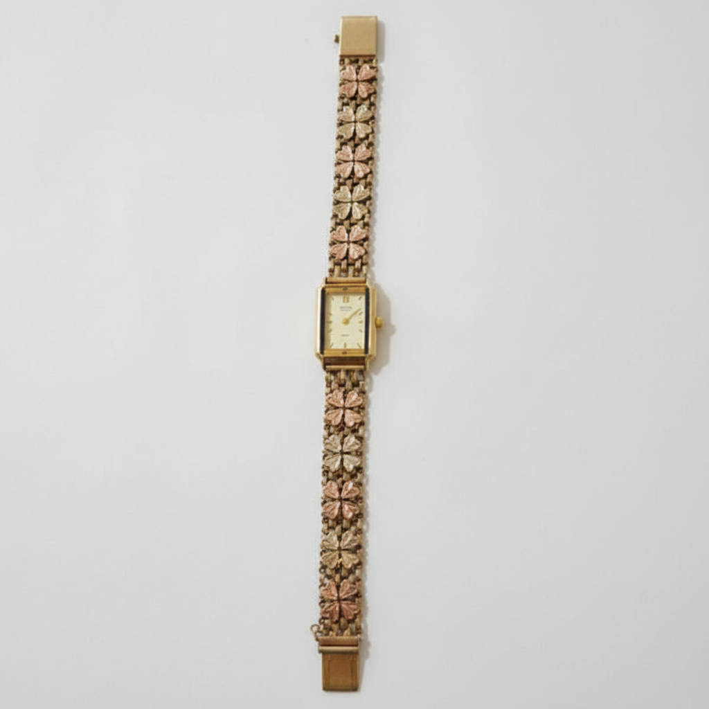 RELOJ CAJA ACERO PULSO ORO. ORO, ORO COMBINADO. 8 K 27.3 GRMS (SEMINUEVO)