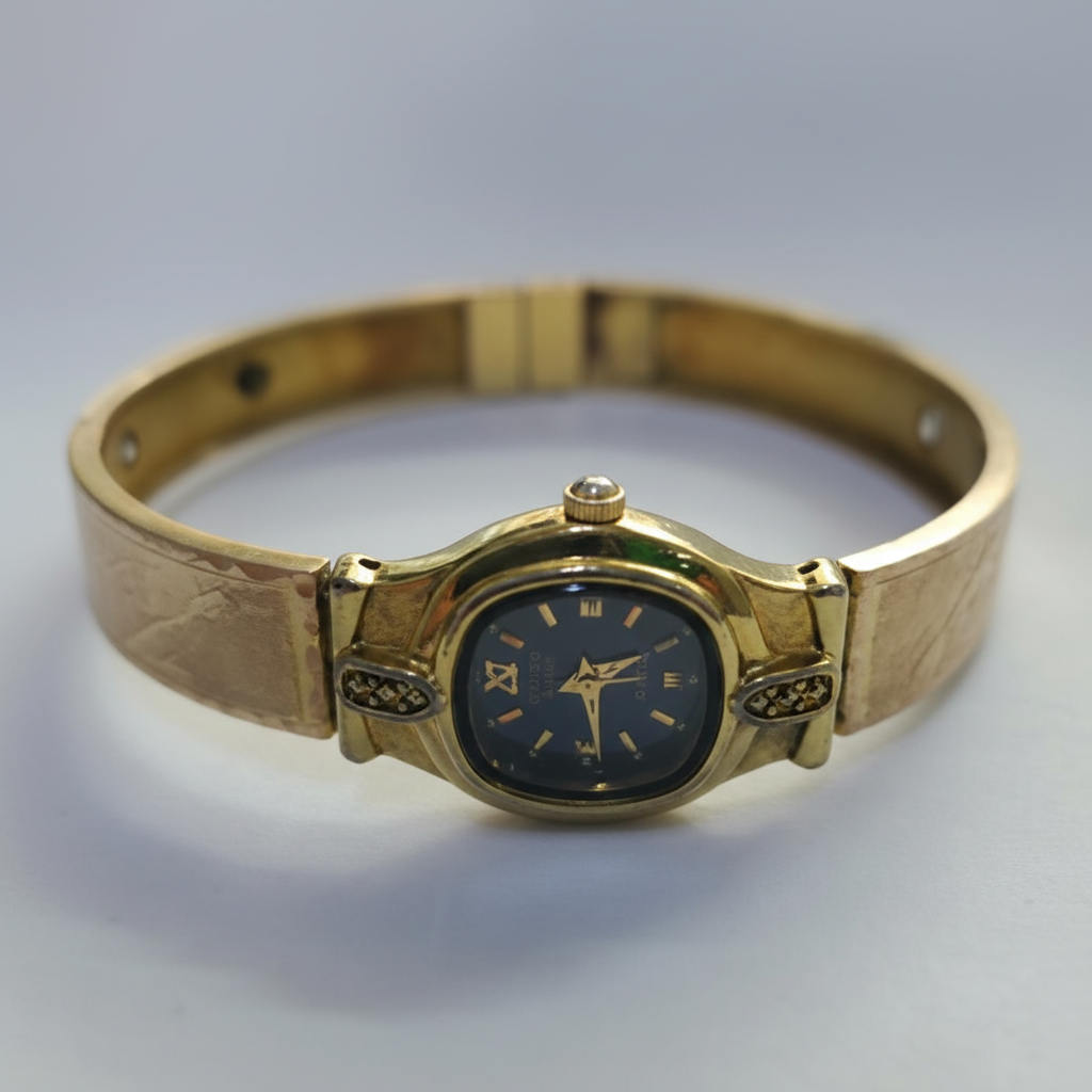 RELOJ CAJA ACERO PULSO ORO. ORO. 10 K 28.9 GRMS (SEMINUEVO)