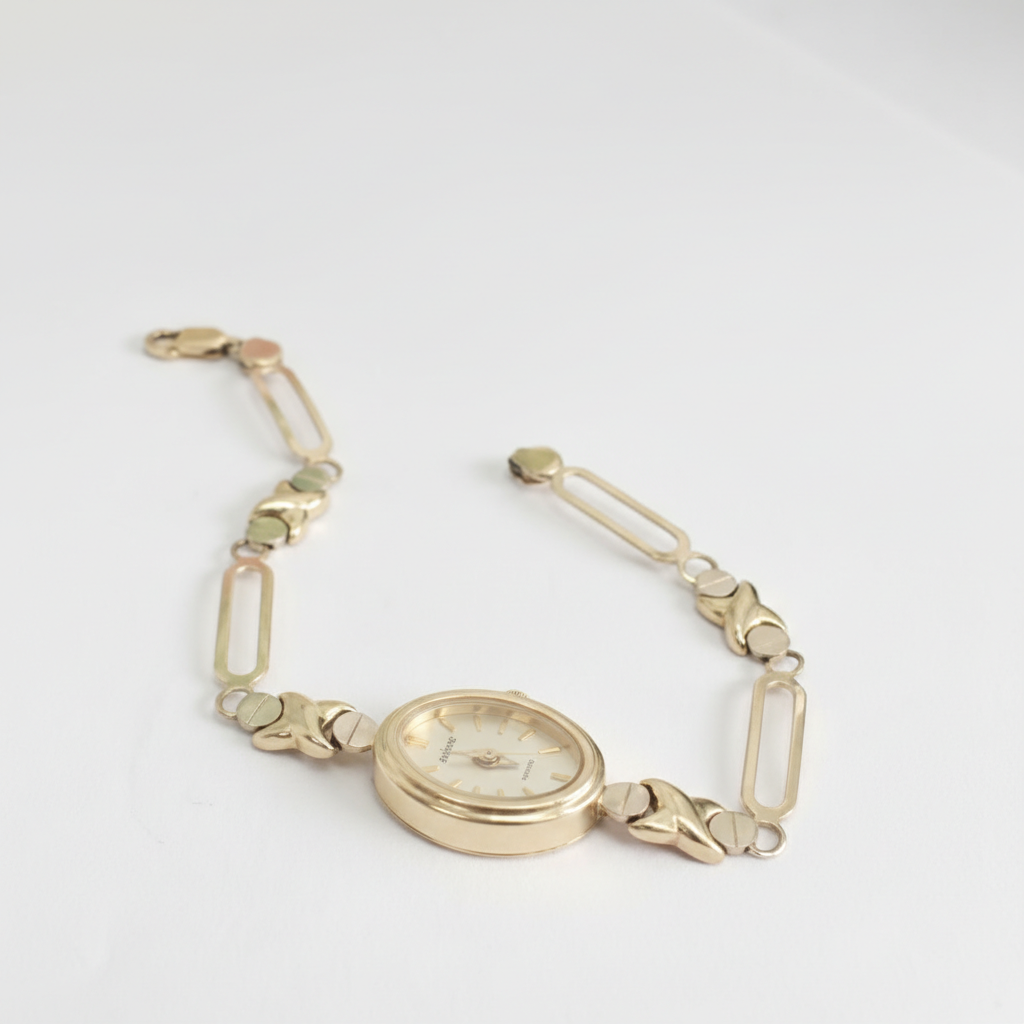 RELOJ CAJA Y PULSO ORO ORO 14 K 9,80 GRMS (SEMINUEVO)