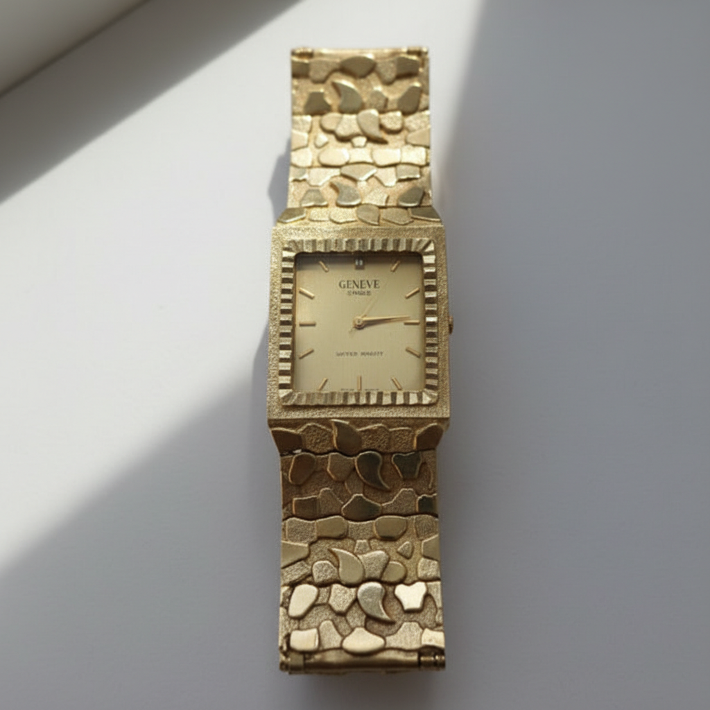 RELOJ CAJA ACERO PULSO ORO ORO 10 K 49,40 GRMS (SEMINUEVO)