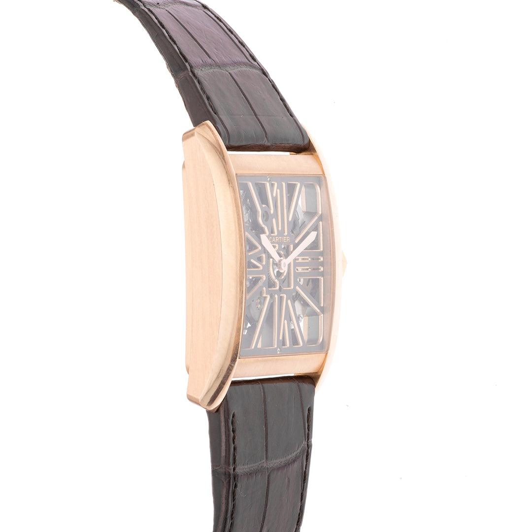 Reloj Hombre Cartier TANK MC Esqueleto Referencia W5310040 / 3656 Cuerda Oro rosa 18k, piel - Tienda Dondé