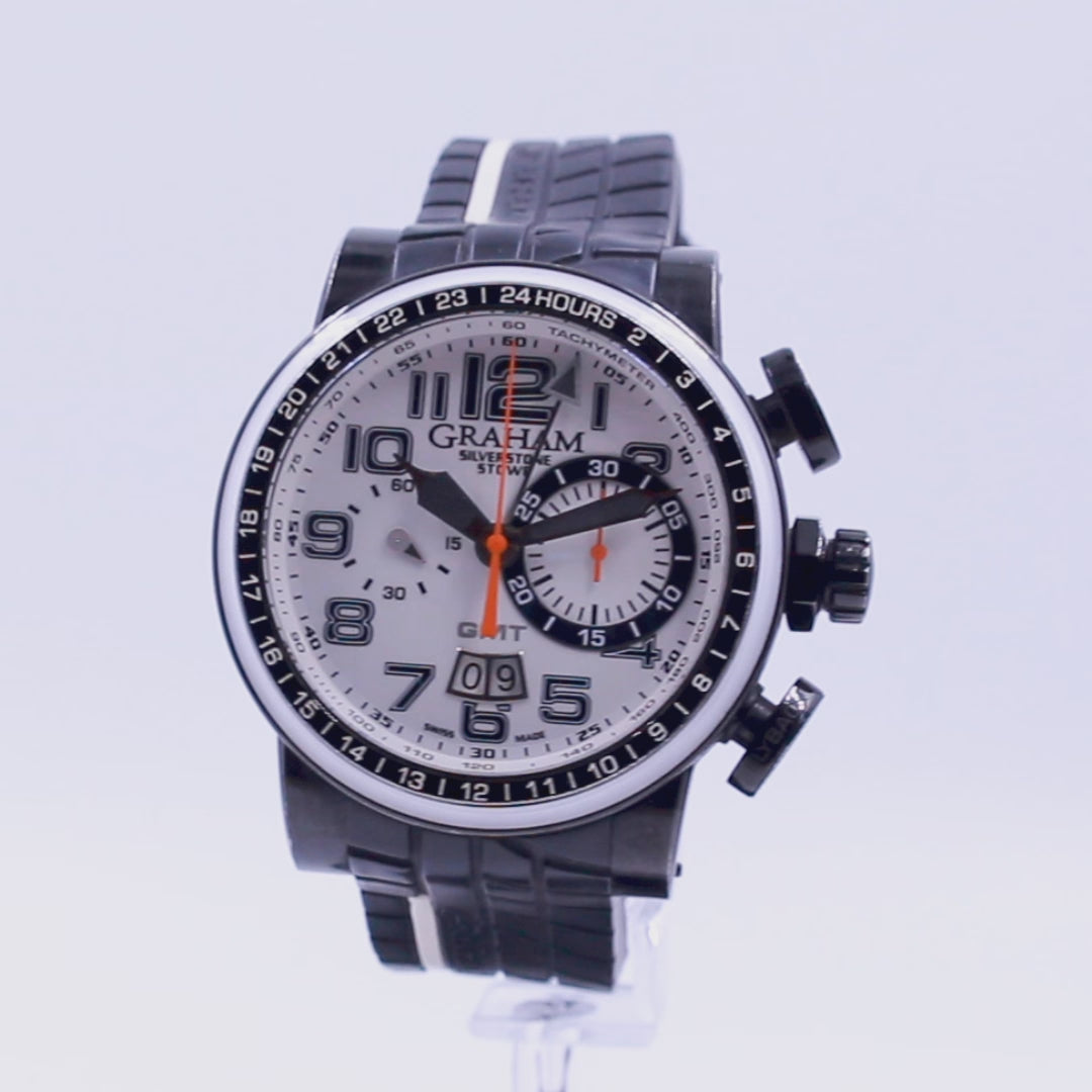 Reloj Graham Silverstone Stowe GMT Black&amp;White para Caballero (seminuevo)